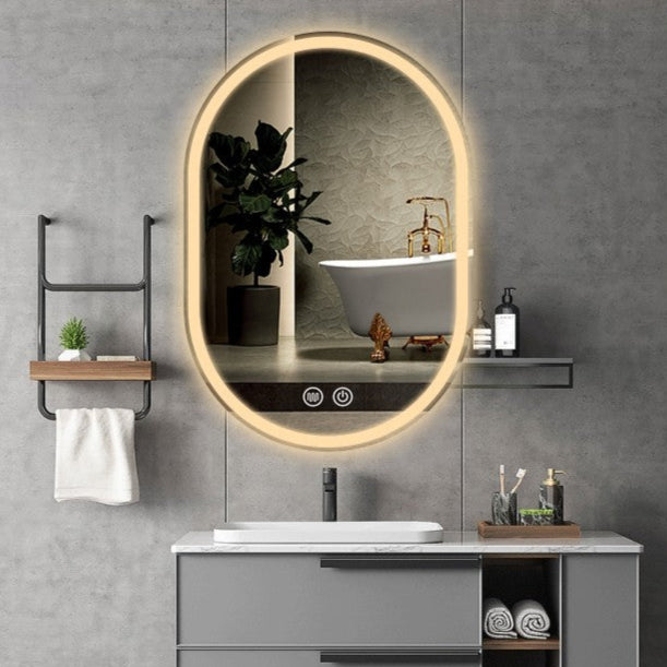 VG ML0730S-5580 Led mirror light bathroom IP44 waterproofing 3 colors change brighteness Ellipse 80cm