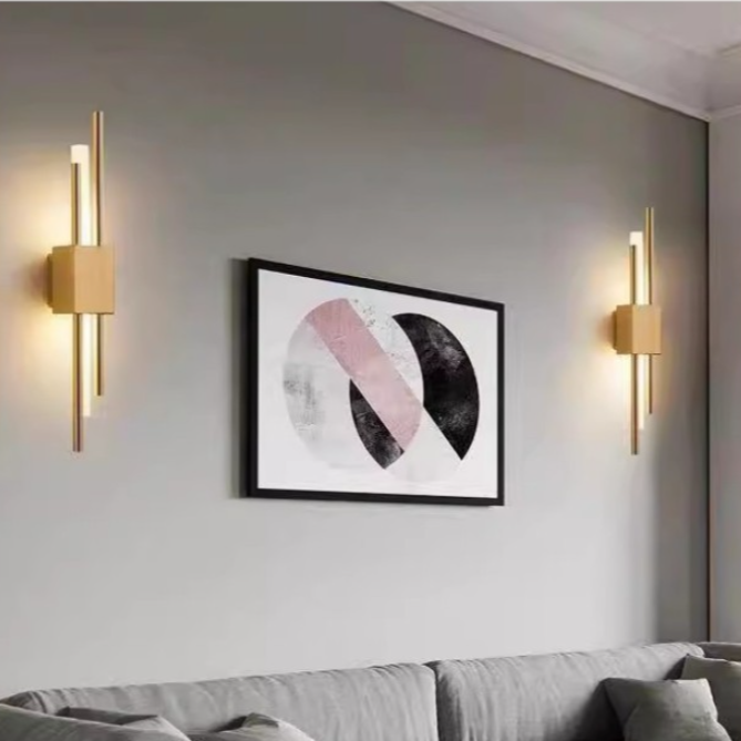 MODI MD-WL33120L مصباح حائط LED فني باللون الذهبي والأسود والأبيض 4000 كلفن