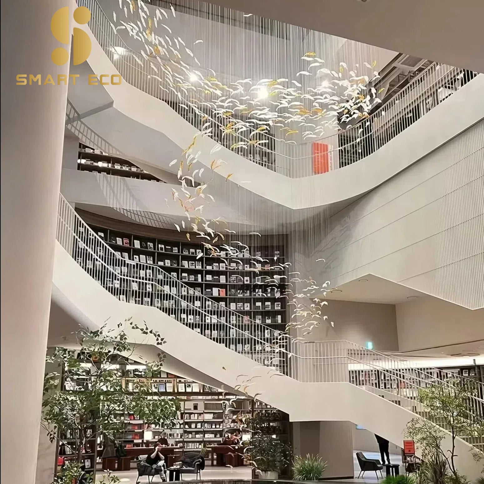 الفن الحديث، الأوراق الإبداعية، الثريات الكريستالية، الفيلات، النوادي، ردهات الفنادق، الأسقف العالية، مشاريع المطاعم