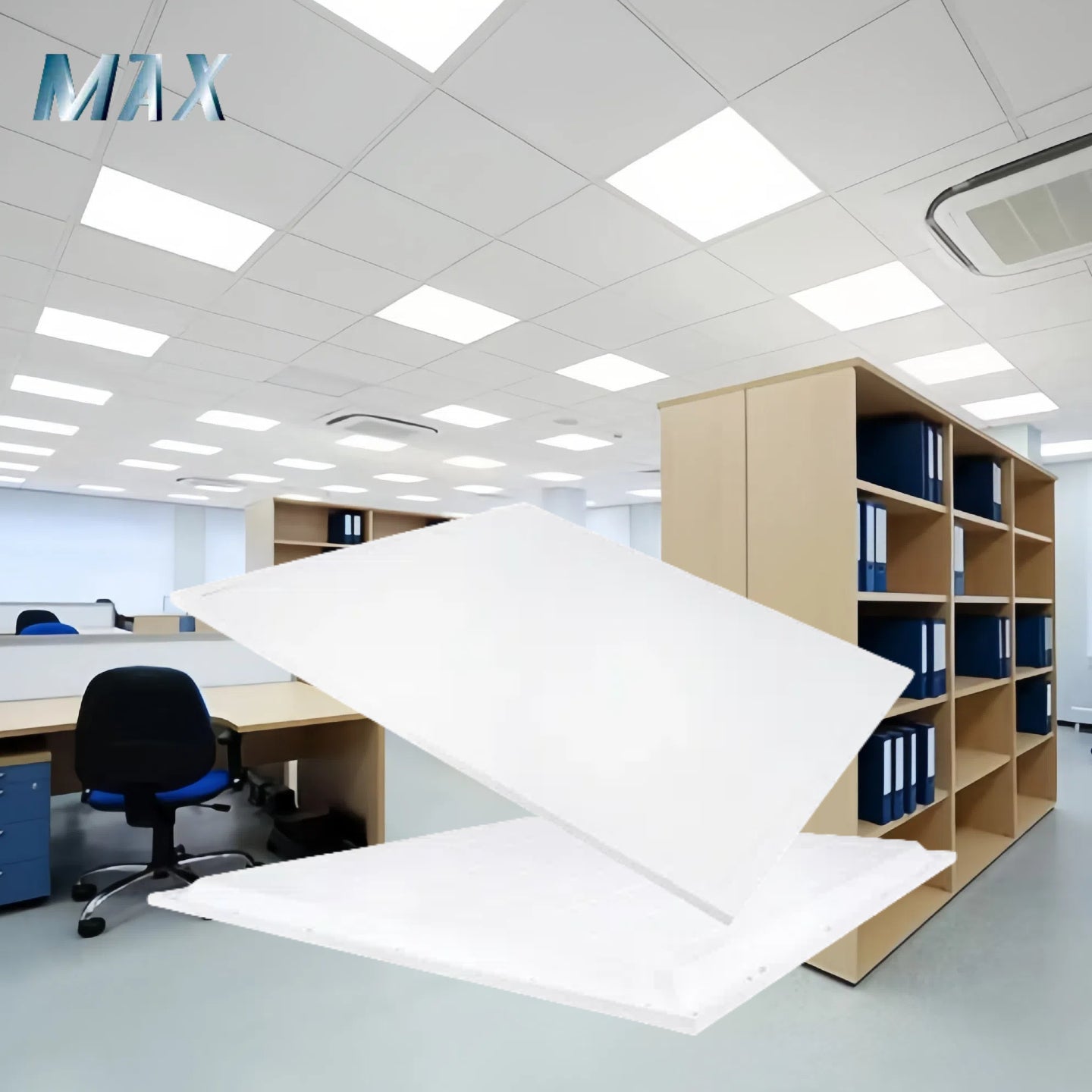 MAX M-126060E2-60 مصباح LED GRILLE PANLE LIGHT للمكتب والفندق والمستشفى ومركز التسوق ومصباح السقف 6500K 60W