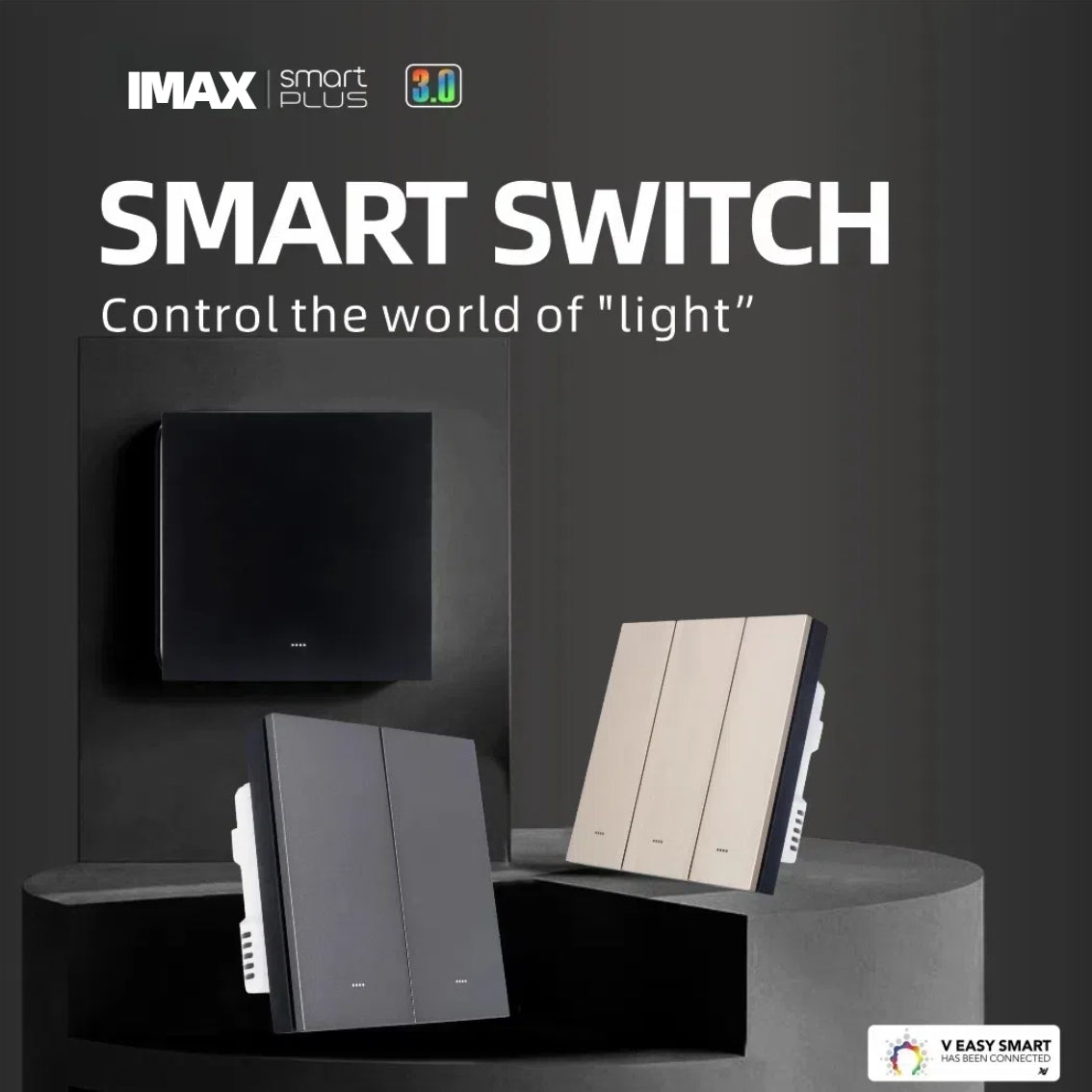 مفتاح IMAX الذكي، جهاز بلوتوث، التحكم في مفصل السيناريو، التحكم في التطبيق، مصباح LED متعدد الألوان قابل للتحكم