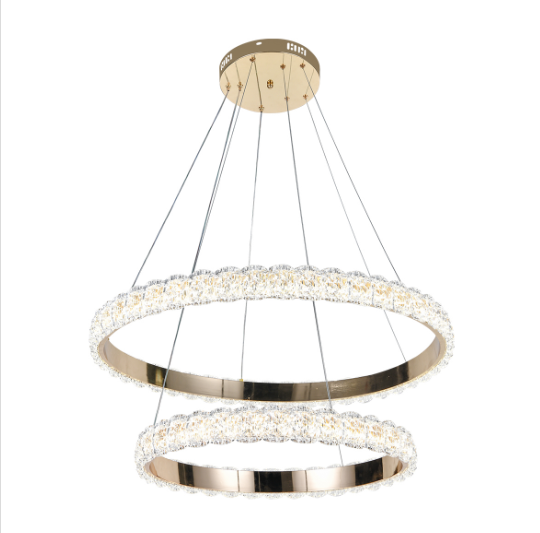 مصباح ديكوري LED معلق SD277220RF 200 واط من MODI لغرفة الطعام وغرفة المعيشة باللون الذهبي، 3 ألوان متغيرة