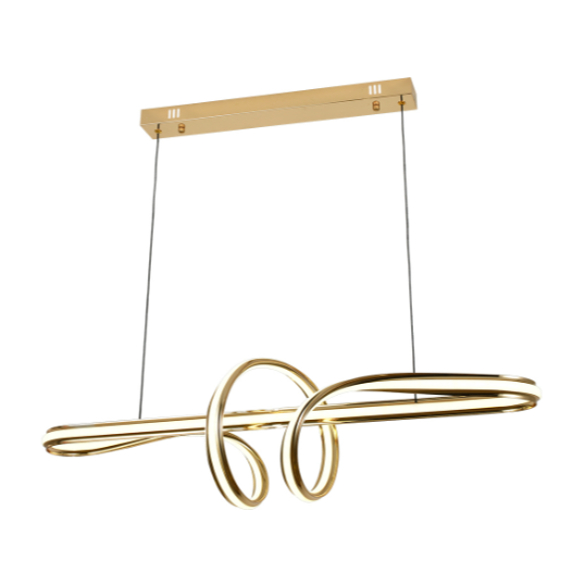 مصباح معلق LED من MODI SD267120LF، إضاءة زخرفية لغرفة الطعام وغرفة المعيشة باللون الذهبي