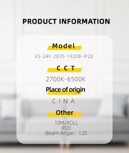 Load image into Gallery viewer, ZIGBEE Smart 24V dimmable LED strip light 2500k - 6700k SMD 10m/roll