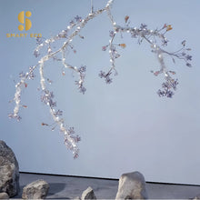 Load image into Gallery viewer, Villa hanging empty living room large chandelier designer light luxury art staircase duplex building aerial crystal flower art branch chandelier