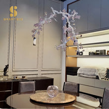 Load image into Gallery viewer, Villa hanging empty living room large chandelier designer light luxury art staircase duplex building aerial crystal flower art branch chandelier