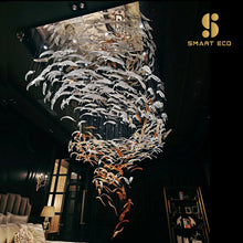 Load image into Gallery viewer, Modern art, creative leaves, crystal chandeliers, villas, clubhouses, hotel lobbies, high ceilings, restaurant projects