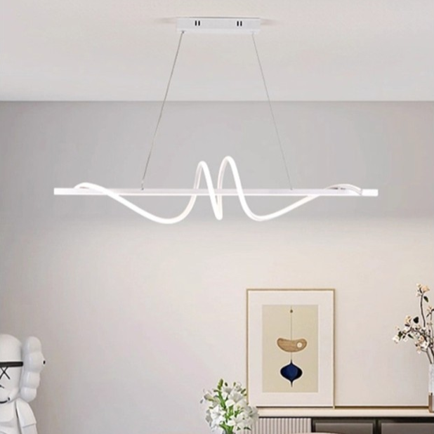 مصباح معلق LED من MODI SD261180LF بخط ناعم 3 ألوان متغيرة لغرفة الطعام وغرفة المعيشة 