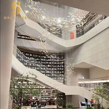 Load image into Gallery viewer, Modern art, creative leaves, crystal chandeliers, villas, clubhouses, hotel lobbies, high ceilings, restaurant projects