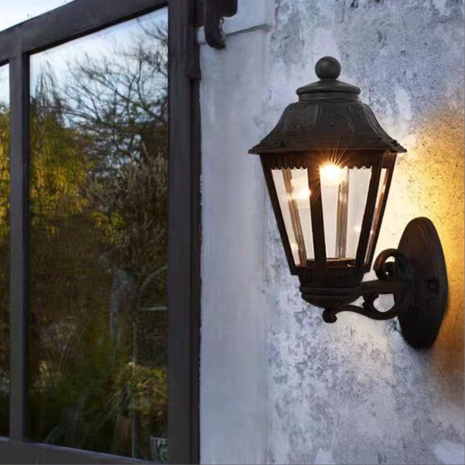 VMAX-WL243R Series outdoor wall light E27 holder waterproofing black garden retro（bulb separate to buy）