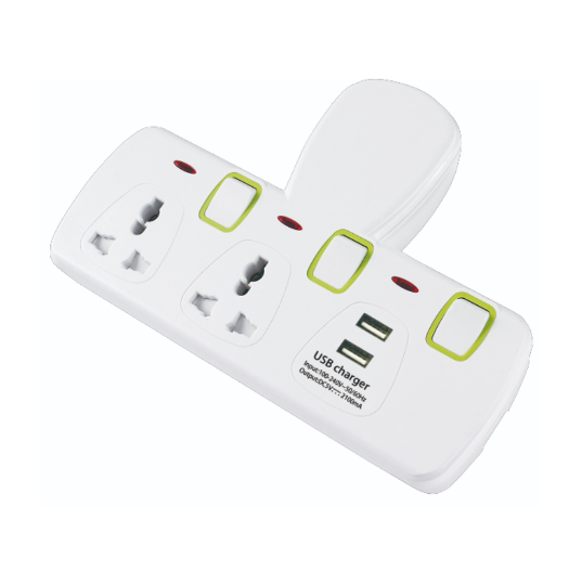 مقبس أرضي مزدوج عالمي + مقبس كمبيوتر MODI MD-HWA3006 قابس تحويل USB 