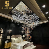 Modern art, creative leaves, crystal chandeliers, villas, clubhouses, hotel lobbies, high ceilings, restaurant projects