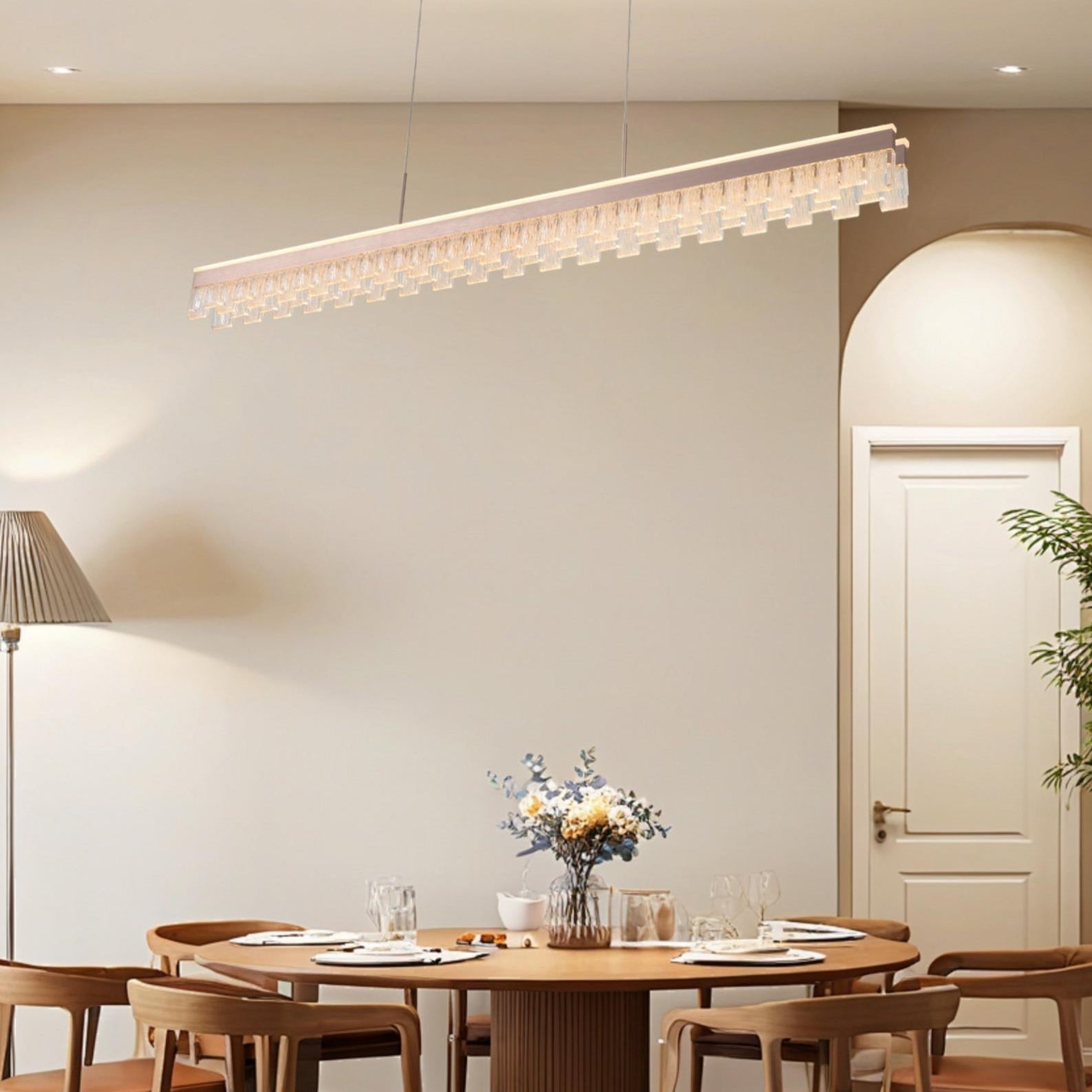 مصباح معلق LED VMAX SD25480LF-A لغرفة الطعام وغرفة المعيشة متوفر بثلاثة ألوان ودرجات حرارة 